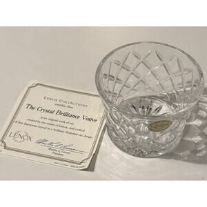 Lenox Crystal Votive Holder 782201 Full Lead Crystal Retired